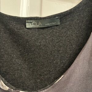 Lola Charcoal floral on trend dress